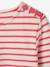 Tee-shirt marinière personnalisable effet molleton fille manches longues rayé gris+rayé rouge 10 - vertbaudet enfant 