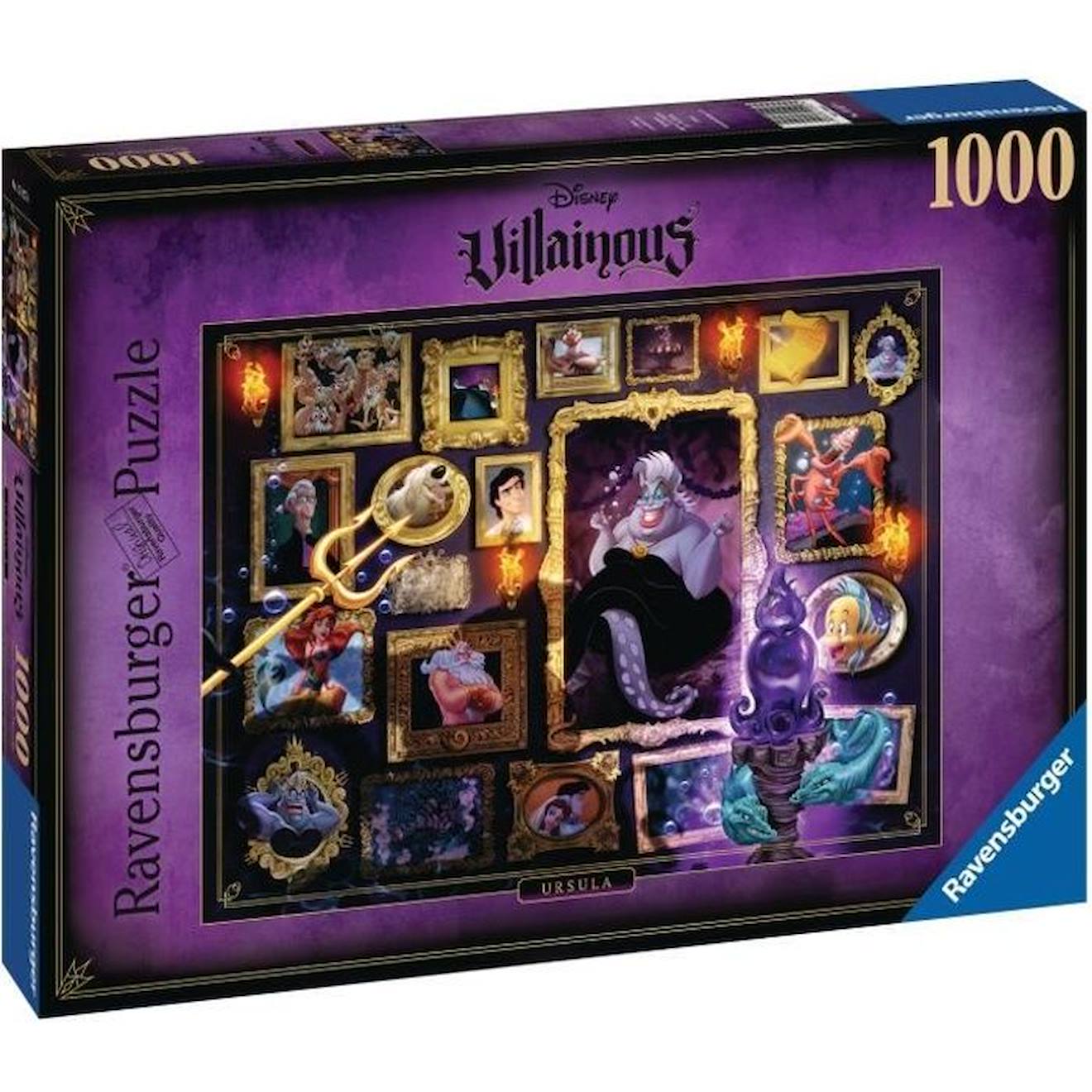 Puzzle 1000 Pièces Ursula - Ravensburger - Collection Disney Villainous - Fantastique Violet Mixte V