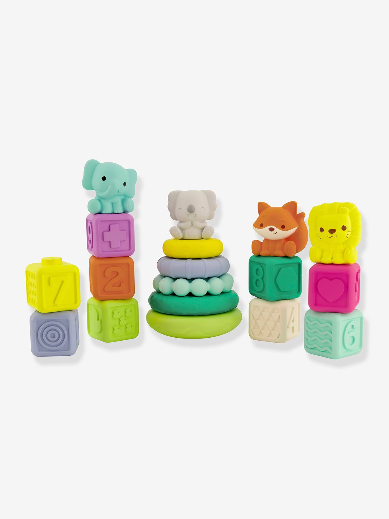 Coffret de 20 pièces sensorielles empilables - multicolore