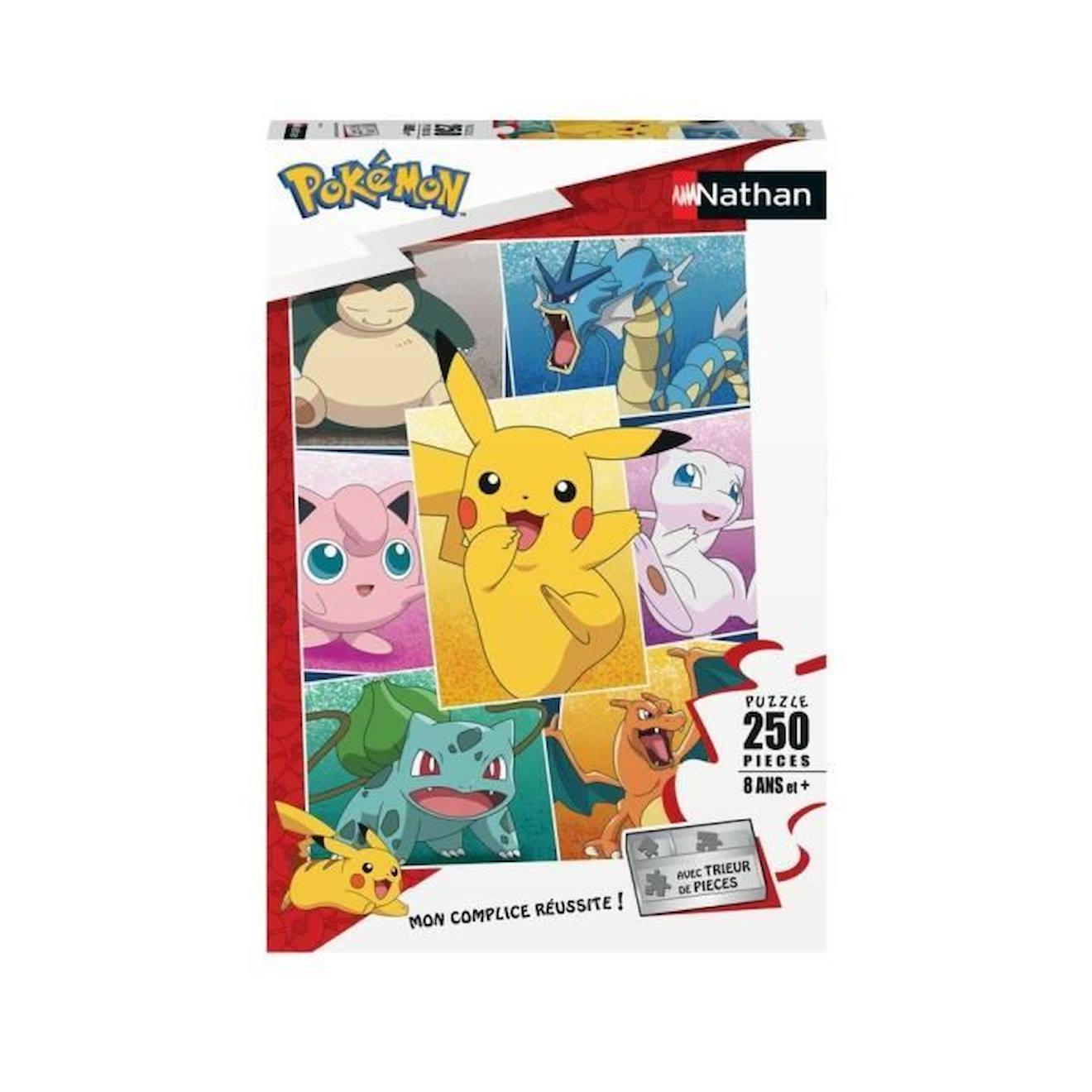 Puzzle 250 Pièces - Nathan - Types De Pokémon - Pour Enfants Dès 8 Ans Jaune