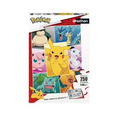 Jouet-Jeux éducatifs-Puzzles-Puzzle 250 pièces - NATHAN - Types de Pokémon - Pour enfants dès 8 ans