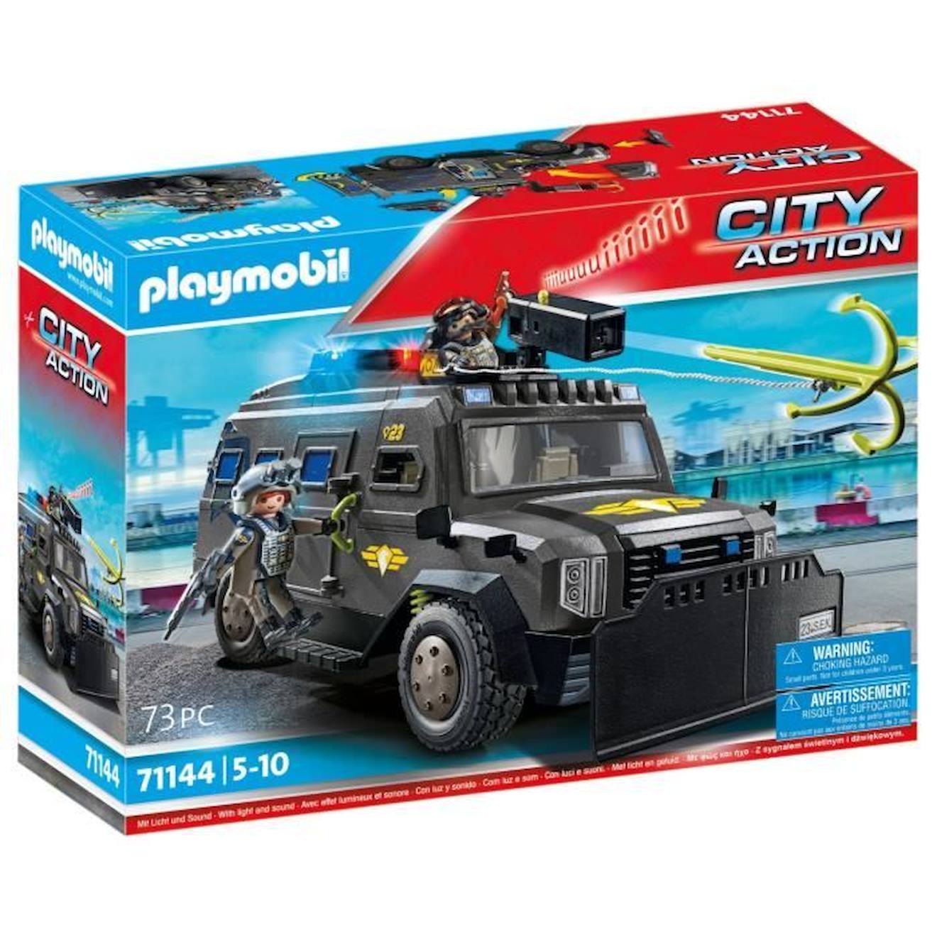 Playmobil - Véhicule D'intervention Des Forces Spéciales - Les Policiers - City Action- Unité D'élit