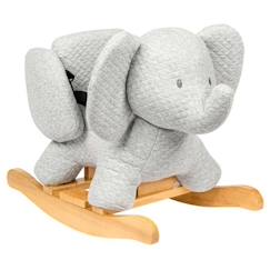 -NATTOU - Bascule éléphant en jacquard Tembo - 64 x 34 cm - 10 à 36 mois - 100% coton - Gris