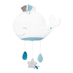 -Suspension décorative murale - Sauthon - Blue Baleine - 100% polyester - 32x24x6 cm - Mixte