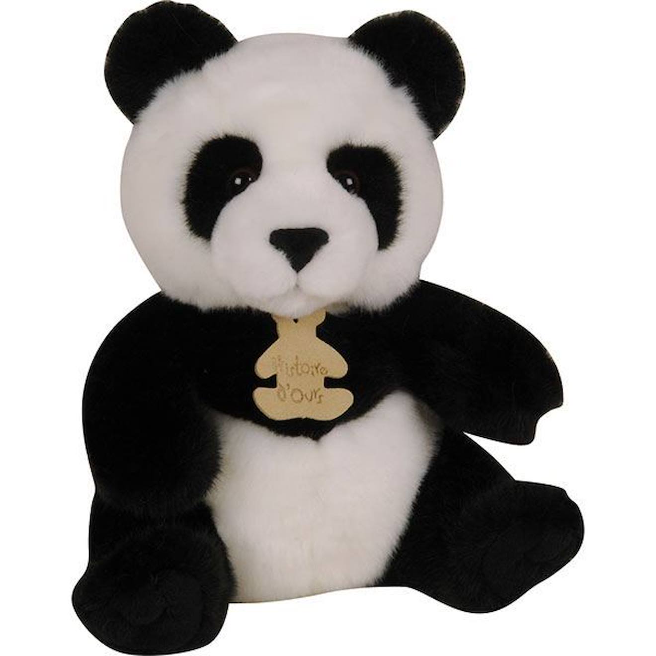 Peluche Bébé Panda Les Authentiques Noir