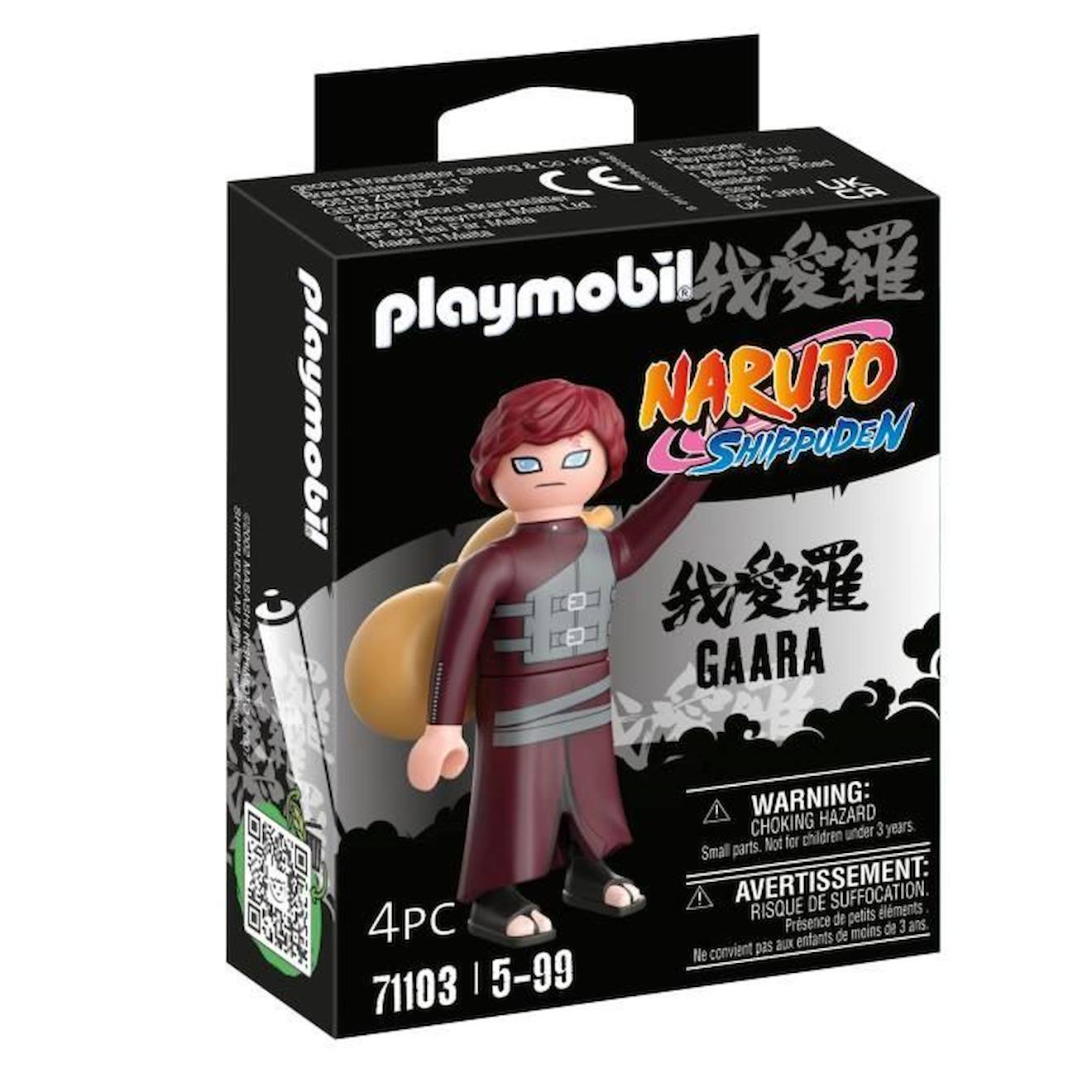 Playmobil - Naruto Shippuden - Figurine Gaara Avec Accessoires - 8 Pièces Bleu