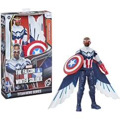 Jouet-MARVEL AVENGERS - Titan Hero Series - Figurine Captain America de 30 cm avec des ailes - pour enfants à partir de 4 ans