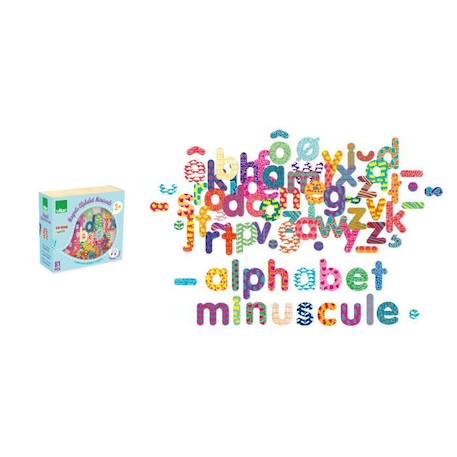 Jeu éducatif - VILAC - Magnets Alphabet minuscule - 81 lettres aimantées - Coffret en bois BLEU 2 - vertbaudet enfant 