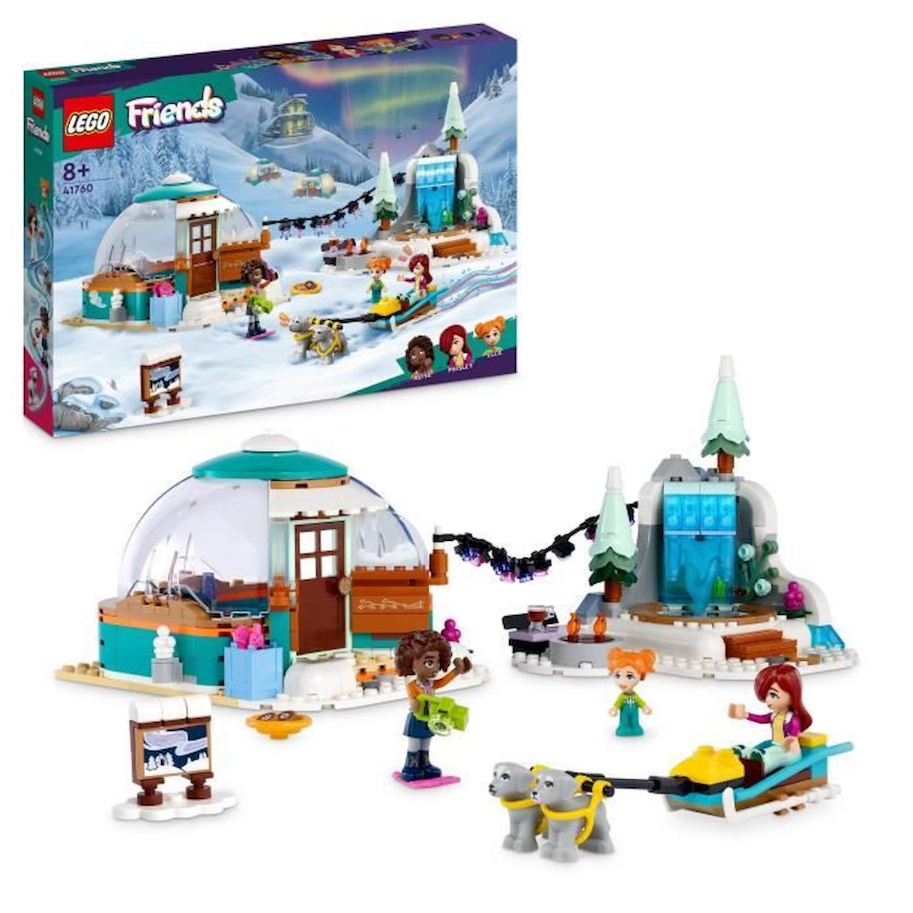Lego® Friends 41760 Les Vacances En Igloo - Jouets D'hiver Avec Chiens De Traîneau - Mixte - 8 Ans E