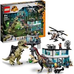 LEGO® 76949 Jurassic World L’Attaque du Giganotosaurus et du Therizinosaurus, Hélicoptère et Figurine de Dinosaure  - vertbaudet enfant