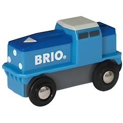 -Locomotive de fret bleue à pile BRIO - 33130 - pour enfant de 3 ans - intérieur