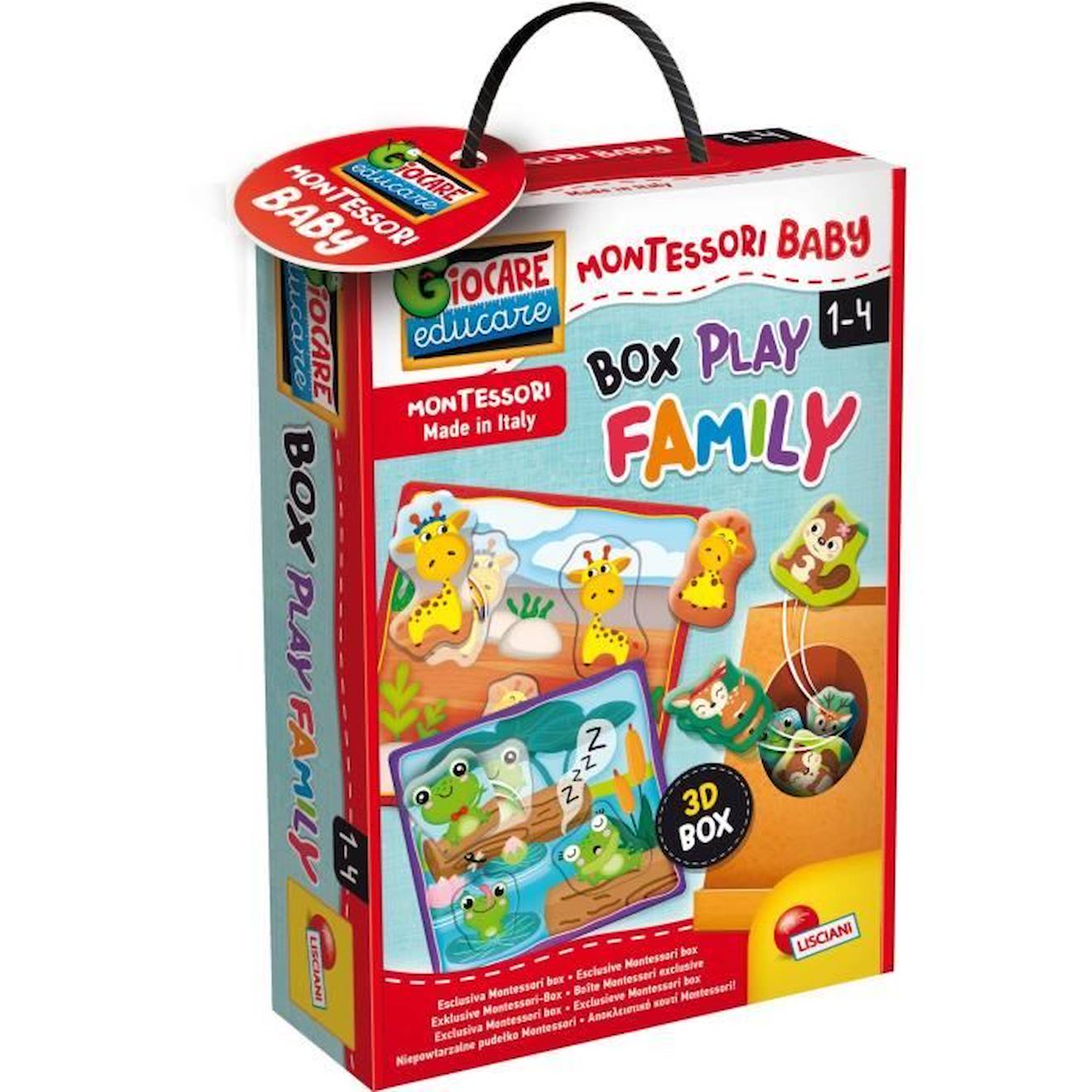Box Play Family - Jeux D'apprentissage - Basé Sur La Méthode Montessori - Lisciani Orange