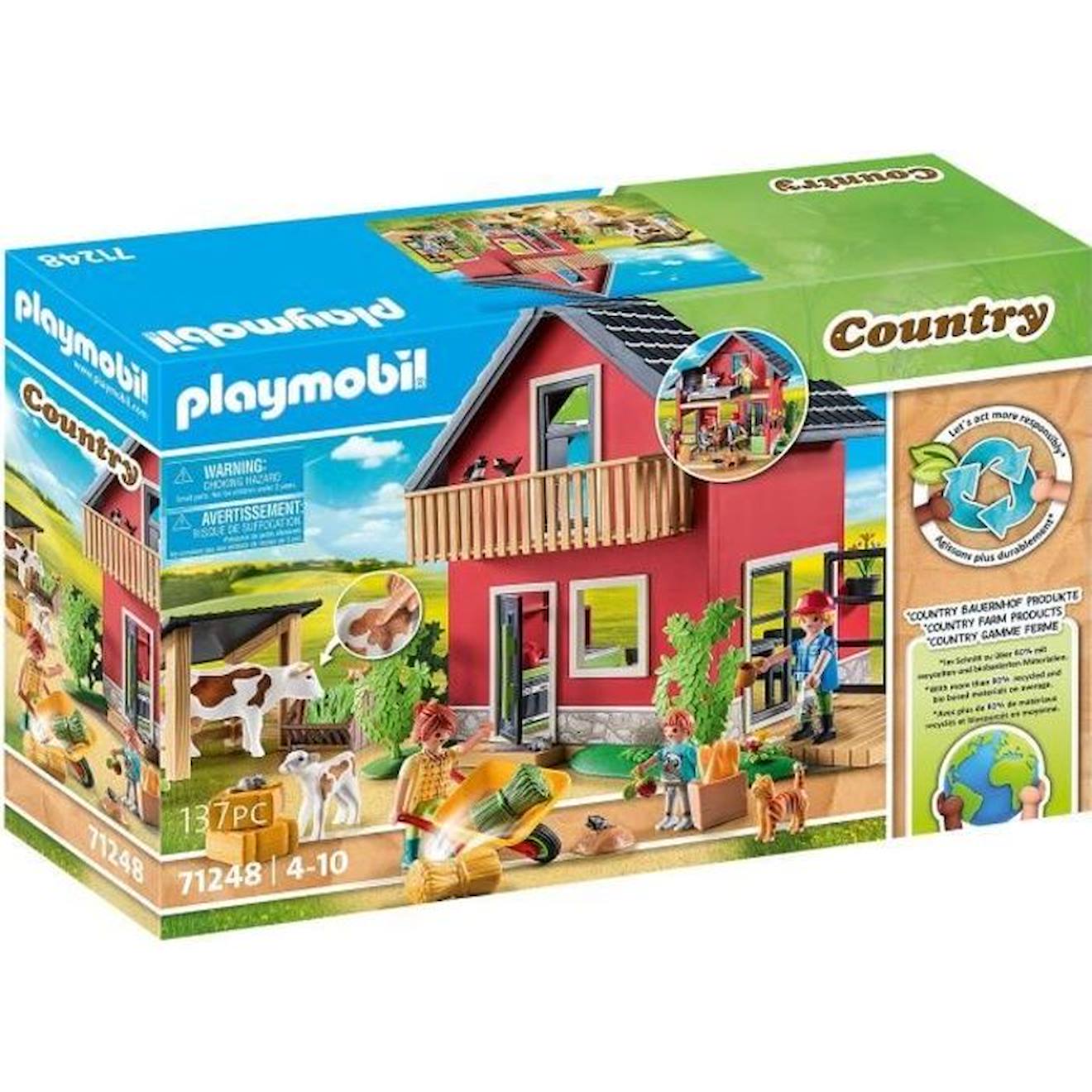 PLAYMOBIL - 71248 - Country La Ferme - Petite ferme - Multicolore - Mixte -  A partir de 5 ans bleu - Playmobil