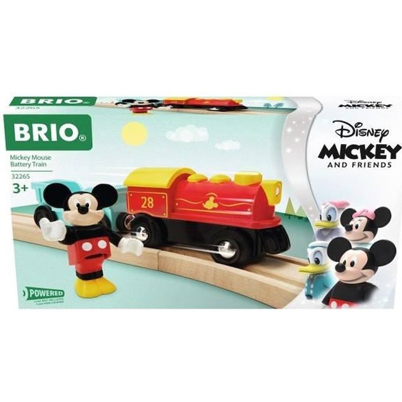 Train à pile Mickey Mouse - BRIO - Ravensburger - Dès 3 ans - 32265 rouge -  Brio