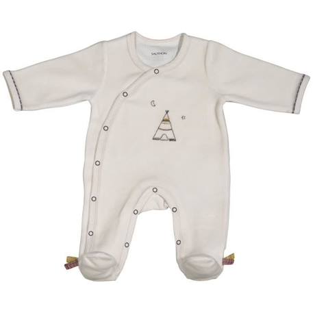 Bébé-Salopette, combinaison-Pyjama bébé à  manches longues en velours