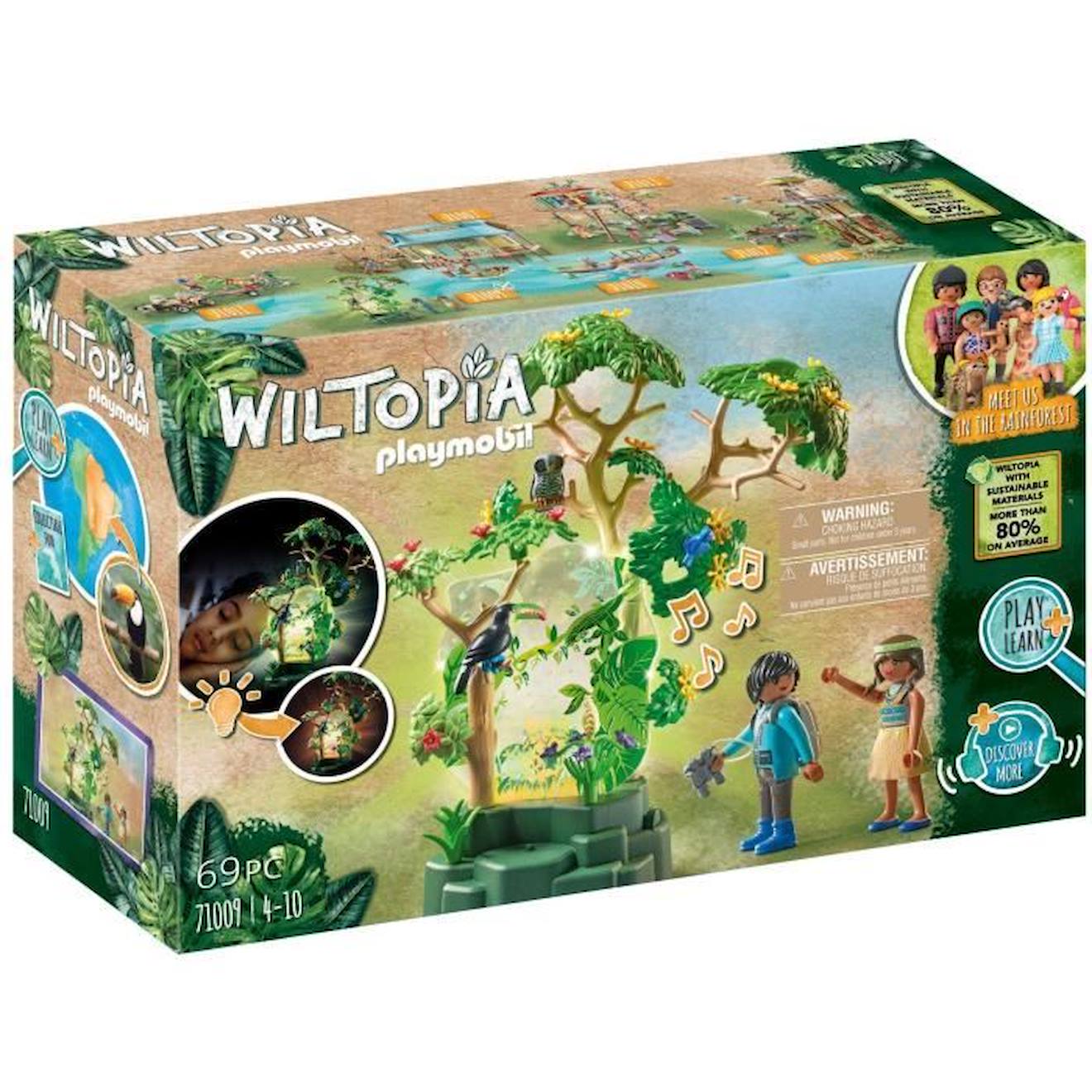 Playmobil - 71009 - Wiltopia - Forêt Tropicale Avec Veilleuse - Jouet Écologique Pour Enfant De 4 An