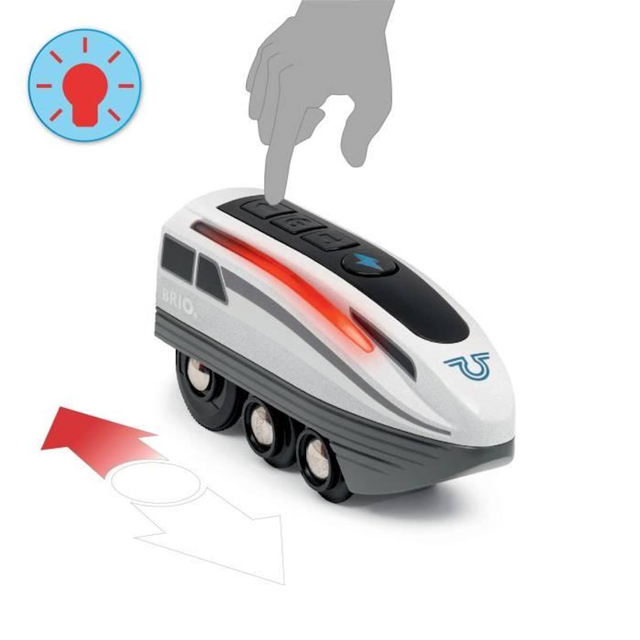 Brio - Train électrique Locomotive à piles Super Rapide blanc - Brio