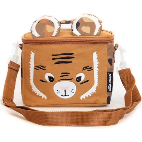 Fille-Sac gouter isotherme Les Déglingos - Tigre - Nylon - Enfant - Marron - Orange