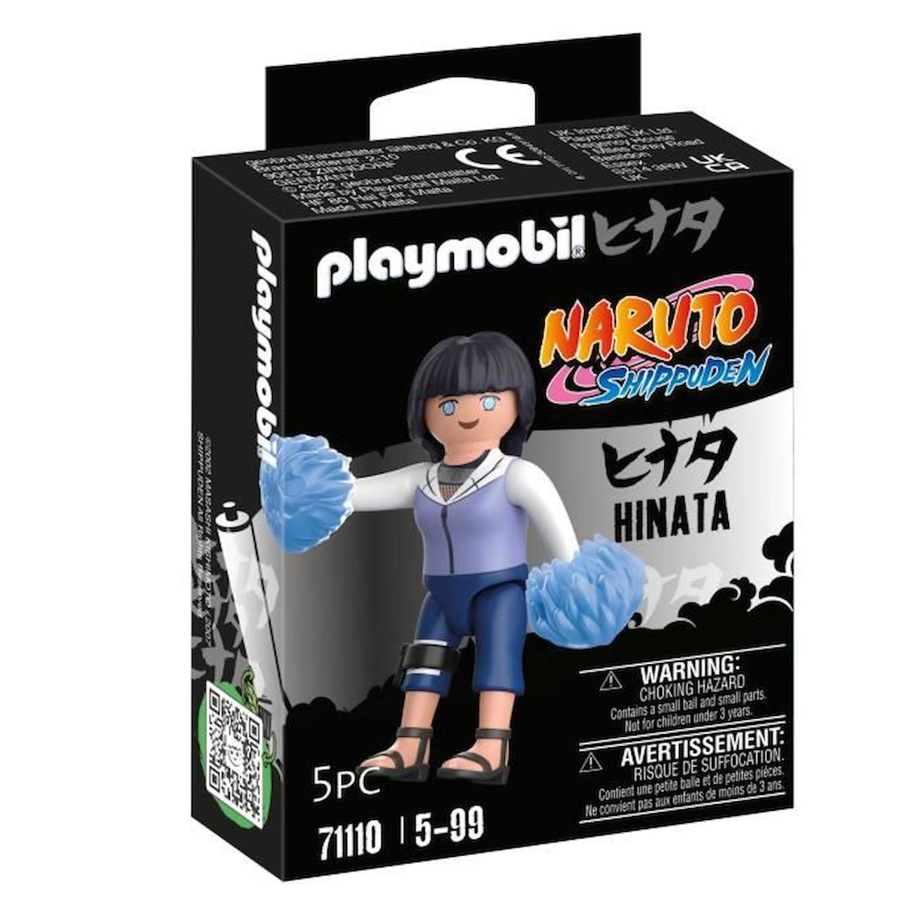 Playmobil - Naruto Shippuden - Hinata - Figurine De Ninja Avec Accessoires Bleu
