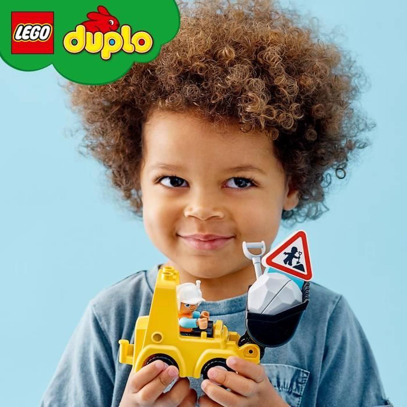 LEGO® 10930 DUPLO Le Bulldozer, Engins De Chantier Jouet Pour Enfant de 2  Ans Et Plus, Jeu Motricité Fine Pour Garçons Et Filles vert - Lego