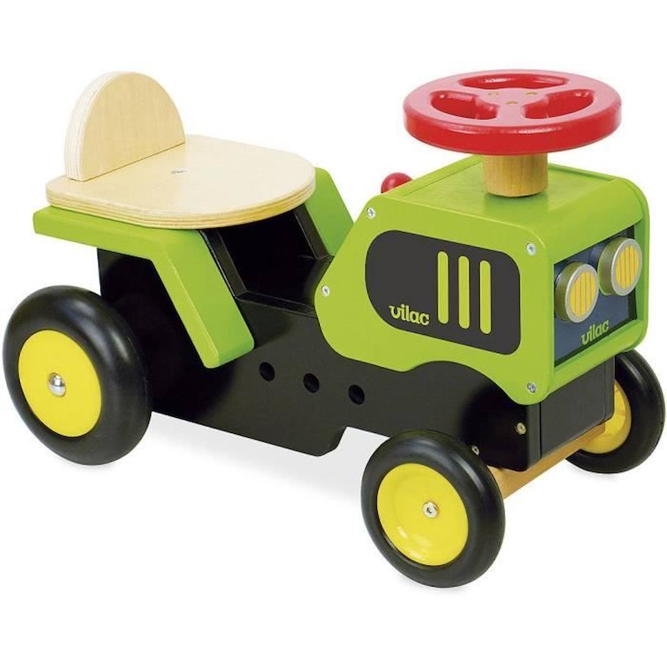 Porteur Tracteur Pour Enfant En Bois - Vilac - 4 Roues - Vert - 18 Mois Vert