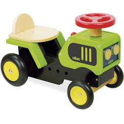 -Porteur Tracteur pour enfant en bois - VILAC - 4 roues - Vert - 18 mois