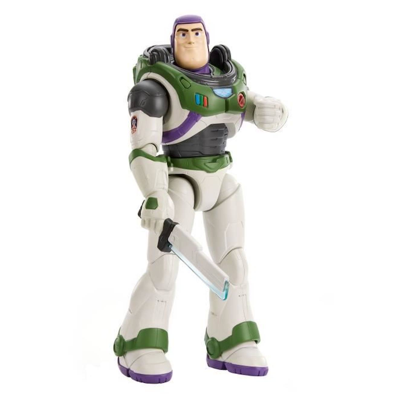 Figurine Buzz L'éclair Épée Laser - Pixar - Mattel - Toy Story - Figurine 30cm Blanc