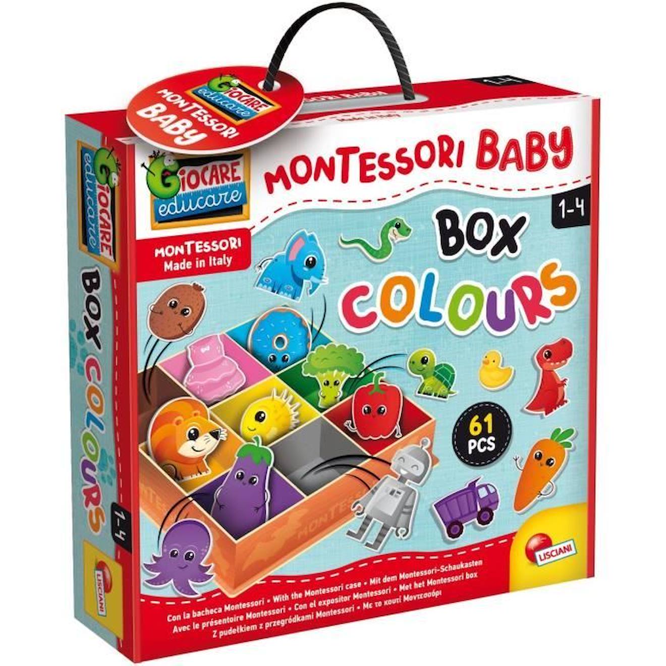 Box Colours - Jeux D'apprentissage - Basé Sur La Méthode Montessori - Lisciani Bleu