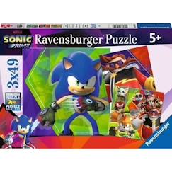 Ravensburger - 00005695 - Puzzles 3x49 p - les aventures de sonic / sonic prime  - vertbaudet enfant