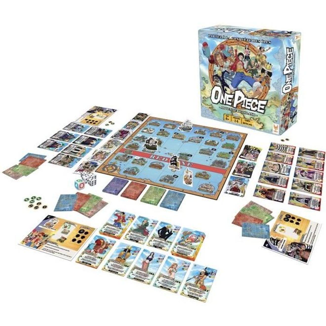 Jeu De Société Stratégie One Piece - Topi Games - 90 Pièces - 2 Modes De Jeu - Cartes Haki Gris