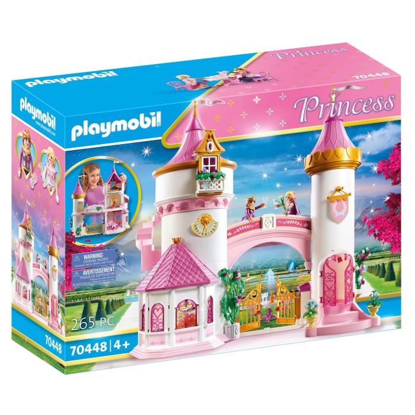 Playmobil - Palais De Princesse - 265 Pièces - 2 Personnages Inclus - A Partir De 4 Ans Blanc