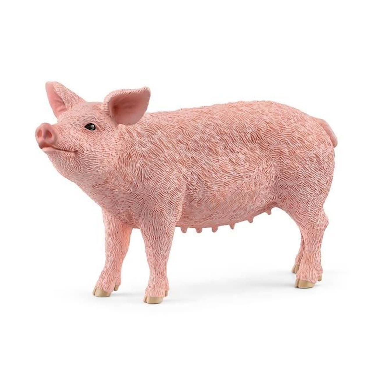 Figurine Cochon Schleich Farm World - Modèle 13933 - Pour Enfant De 3 Ans Et Plus Beige