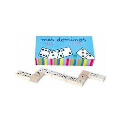 Jouet-Jeux de société-Dominos en bois - VILAC - Coffret à rayures - Mixte - A partir de 3 ans - Enfant - Vert