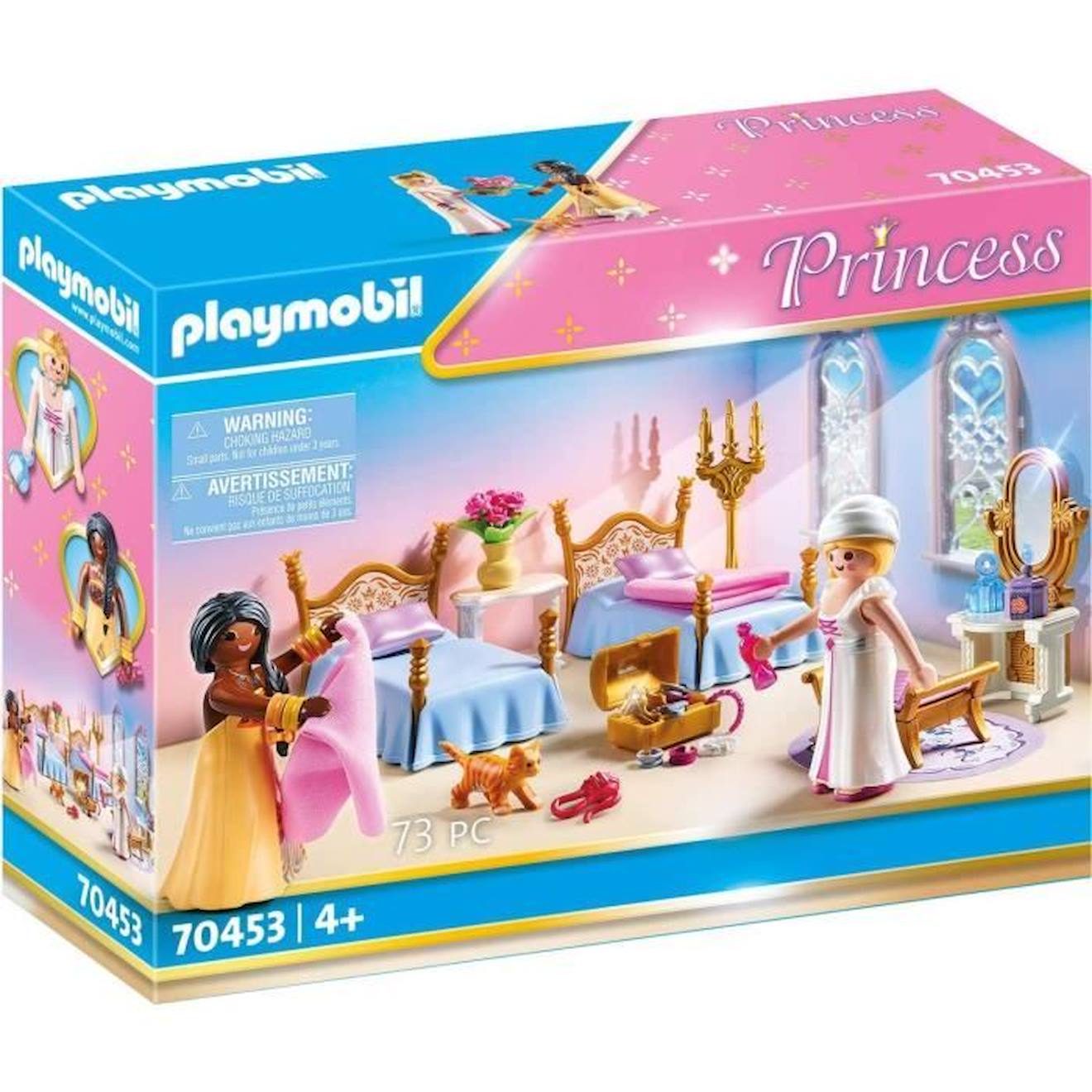 Playmobil - Chambre Princesse Avec Coiffeuse - Multicolore - 73 Pièces Blanc