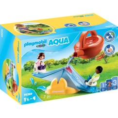 Jouet-Jeux d'imagination-PLAYMOBIL 1.2.3 - 70269 - Balançoire aquatique avec arrosoir - Mixte - Rouge - Enfant - 18 mois - Plastique