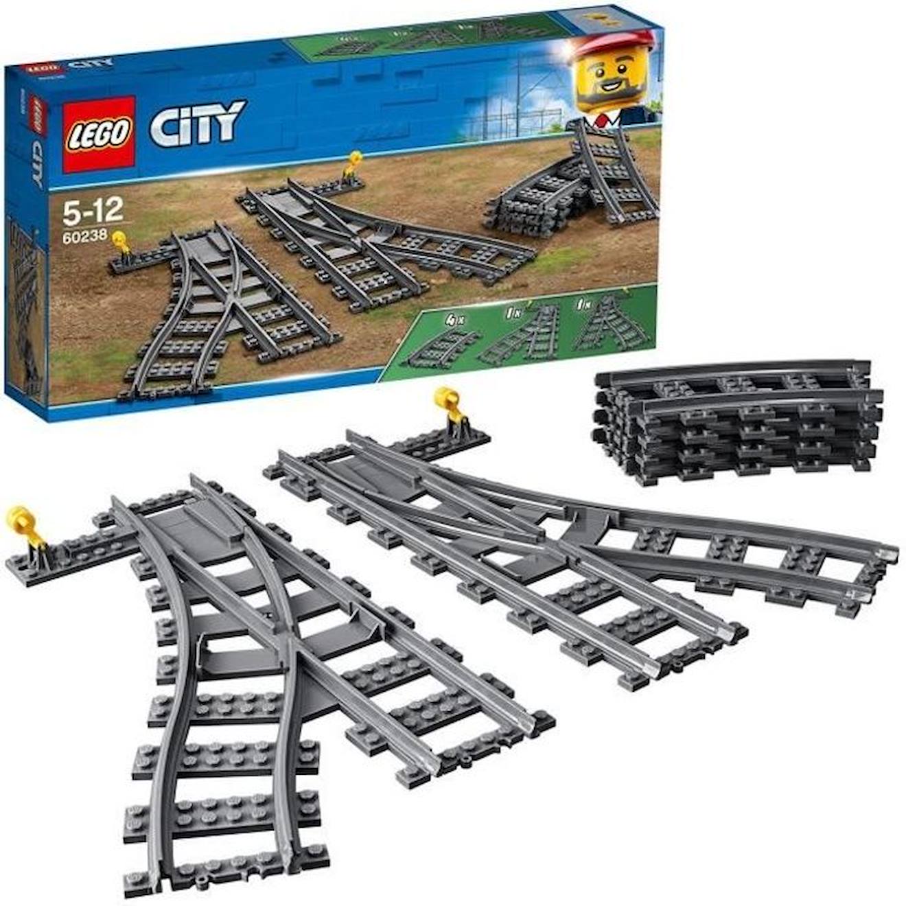 Lego® City 60238 Les Aiguillages Gris