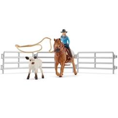 Jouet-Coffret SCHLEICH - Equipe de Cowboy et leurs lassos - 42577 - Gamme Farm World