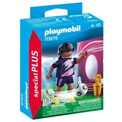 Jouet-Jeux d'imagination-PLAYMOBIL - 70875 - Joueuse de football - Personnage Special Plus avec accessoires