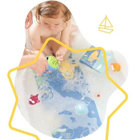 Badabulle Tapis de bain antidérapant avec témoin de température BLEU 2 - vertbaudet enfant 