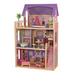 KIDKRAFT - Maison de poupées Kayla en bois + 11 pièces - Rose  - vertbaudet enfant
