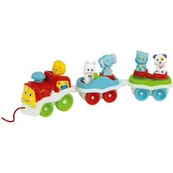 Baby Clementoni - Le train des animaux - Locomotive interactive + 5 personnages - Fabriqué en Italie  - vertbaudet enfant