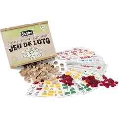 -JEUJURA - Jeu De Loto - Coffret En Bois - Mixte - A partir de 3 ans - 48 cartes de loto en bois
