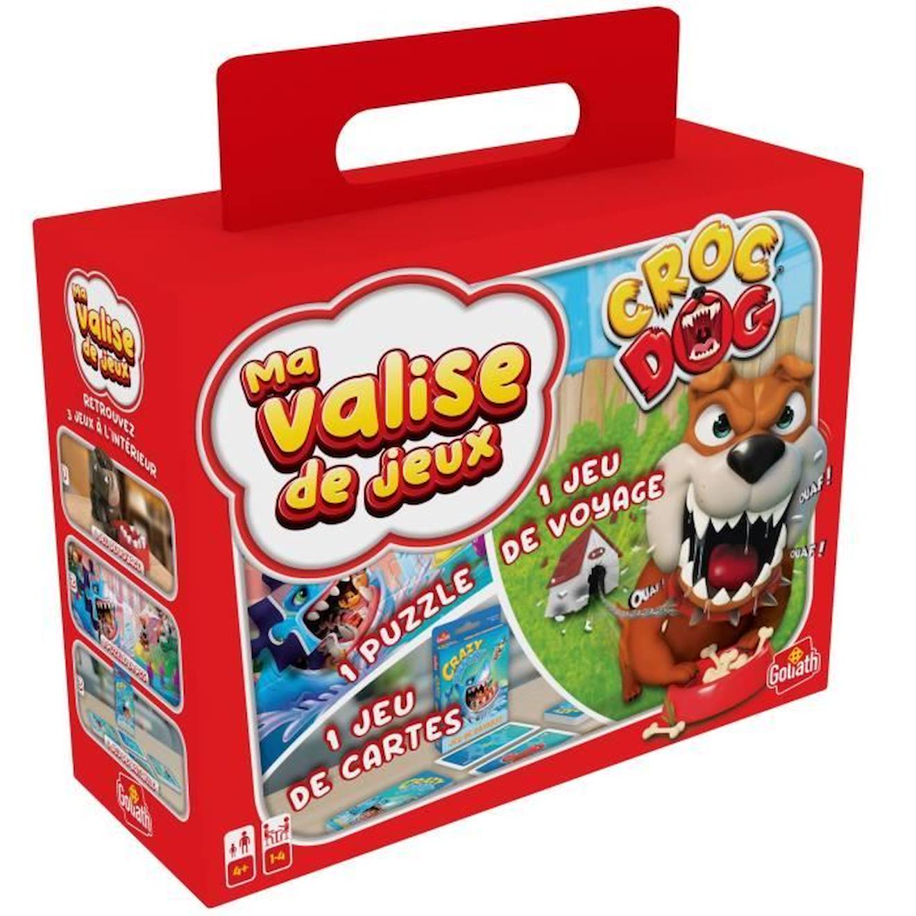 Valisette Multi Jeux 2-croc Dog Voyage Goliath Rouge