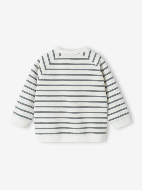 Sweat bébé en molleton rayé bleu+rayé vert+tomette+vert sapin 7 - vertbaudet enfant 