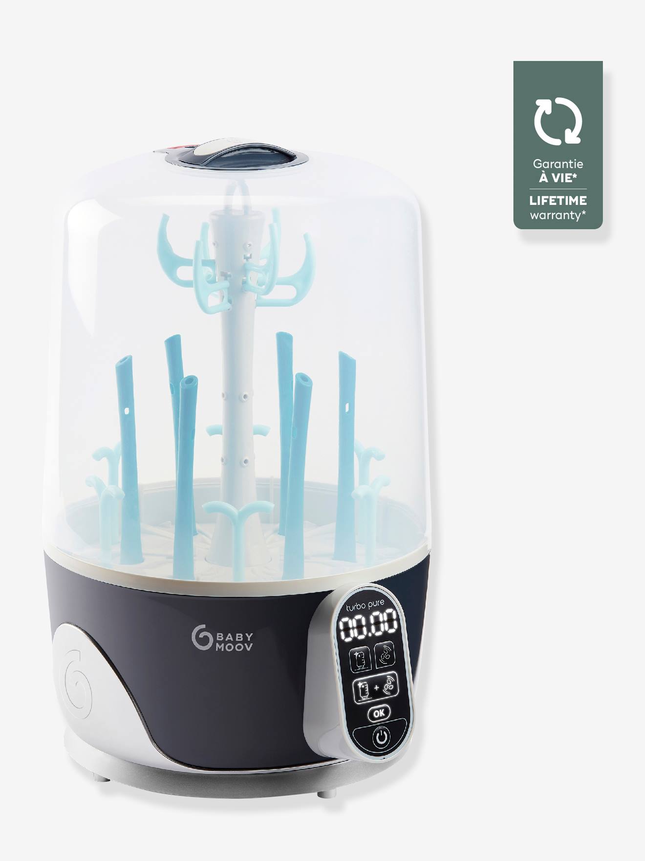 Stérilisateur et sèche-biberons électrique Turbo Pure gris