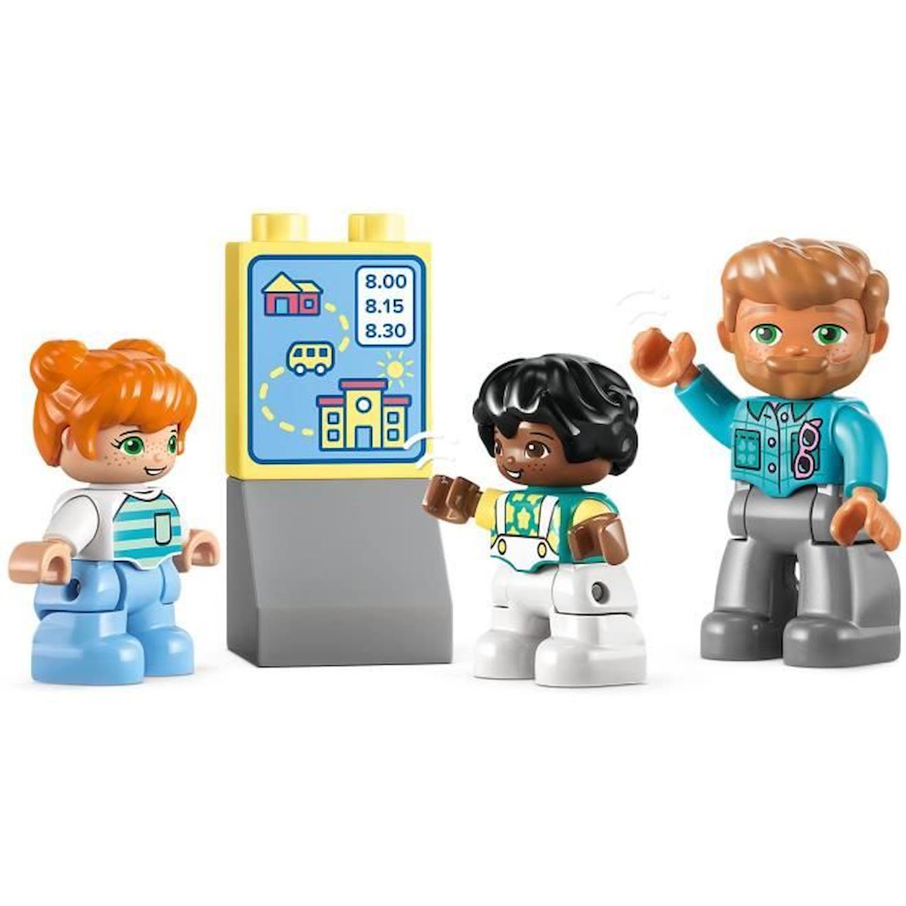 LEGO® DUPLO 10988 Le Voyage en Bus, Jouet Éducatif pour Développer la  Motricité Fine, Enfants 2 Ans jaune - Lego