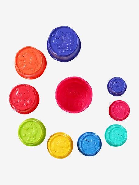 Gobelets de bain en plastique à empiler multicolore 2 - vertbaudet enfant 