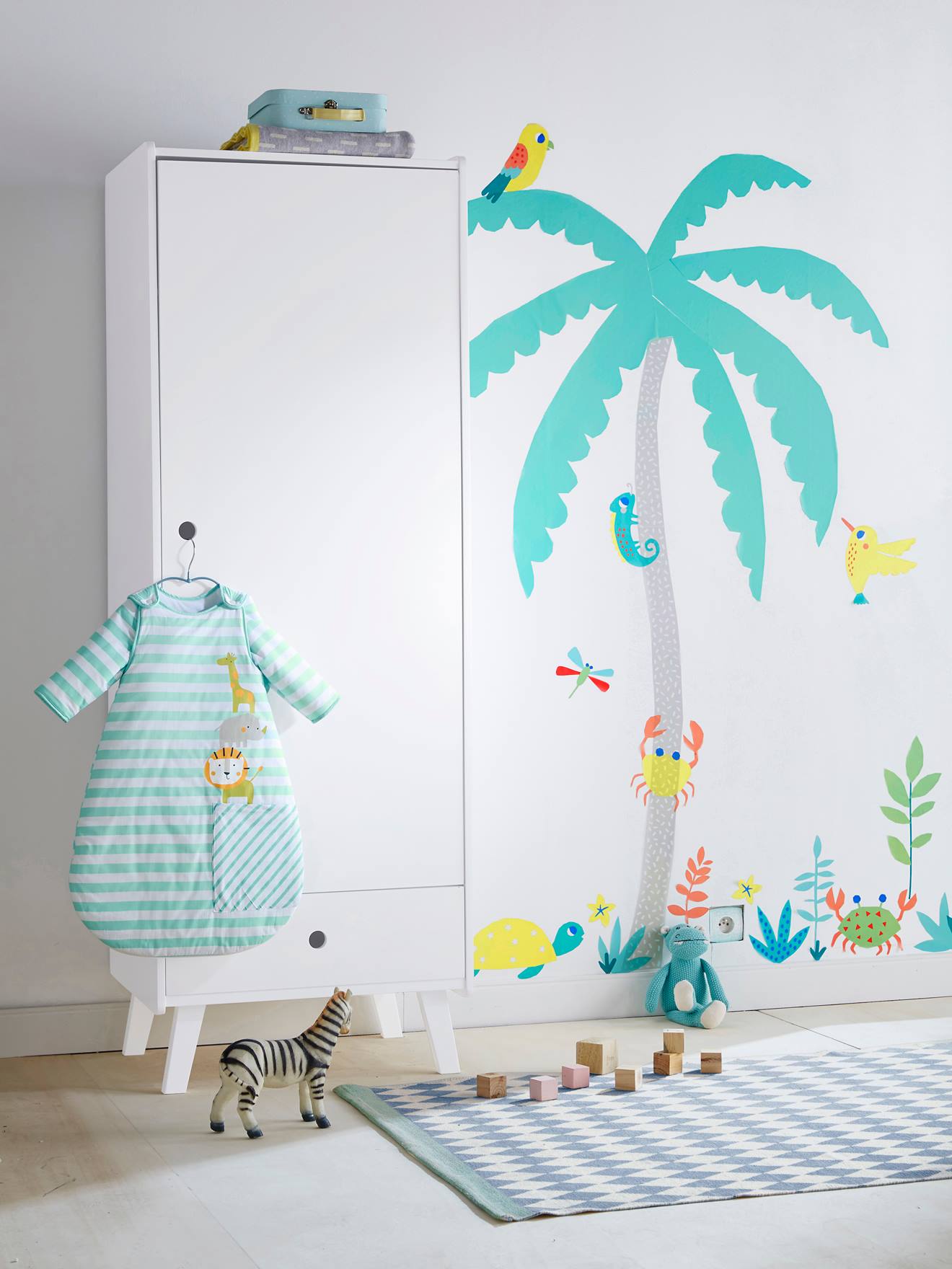Stickers XL tropical multicolore