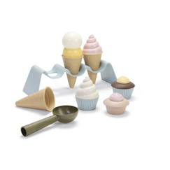 Jouet bioplastique - DANTOY - Coffret de cupcake et créme glacée - 8 pièces - Multicolore - 90% Canne à sucre  - vertbaudet enfant