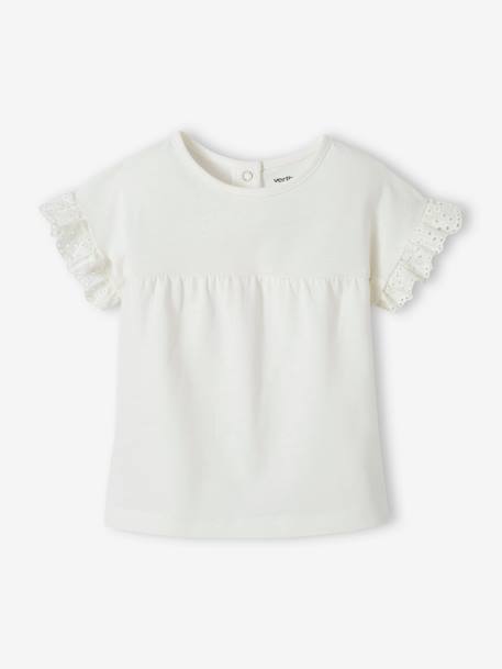 Bébé-T-shirt, sous-pull-T-shirt-T-shirt manches volantées personnalisable bébé coton biologique